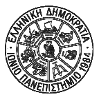 [Seal of the Ionian University]
