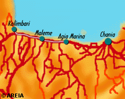 Map of Hania Perfecture - Tour 1