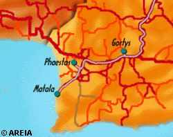 Map of Heraklio Perfecture - Tour 1