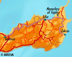 Map of Lassithi Perfecture - Tour 4