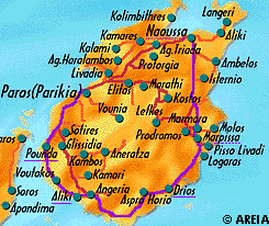 Map of Paros