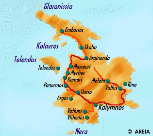 Map of Kalymnos