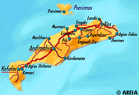 Map of Kos