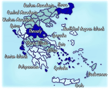  Map of Greece  