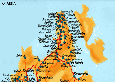 Map of Northern Kefalonia